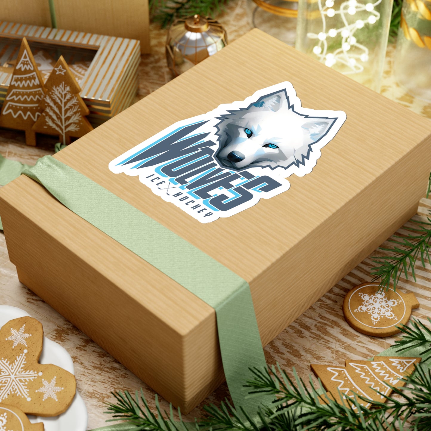 Wolves Ice Hockey Sticker - Indoor