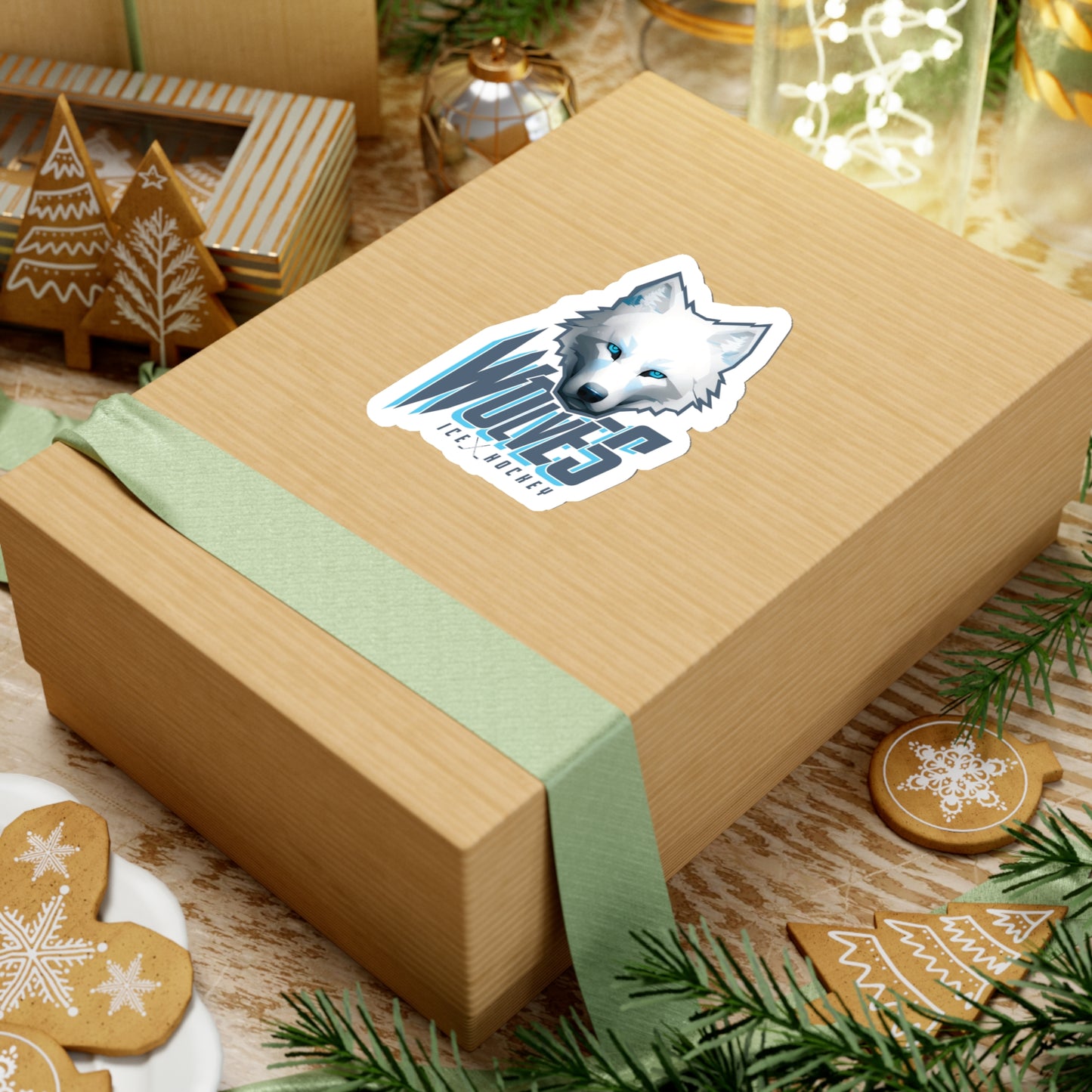 Wolves Ice Hockey Sticker - Indoor