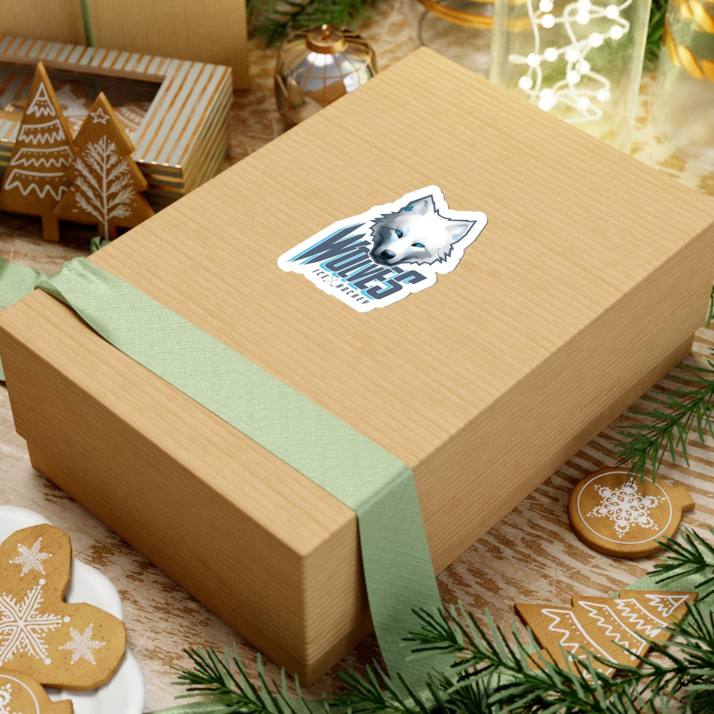 Wolves Ice Hockey Sticker - Indoor