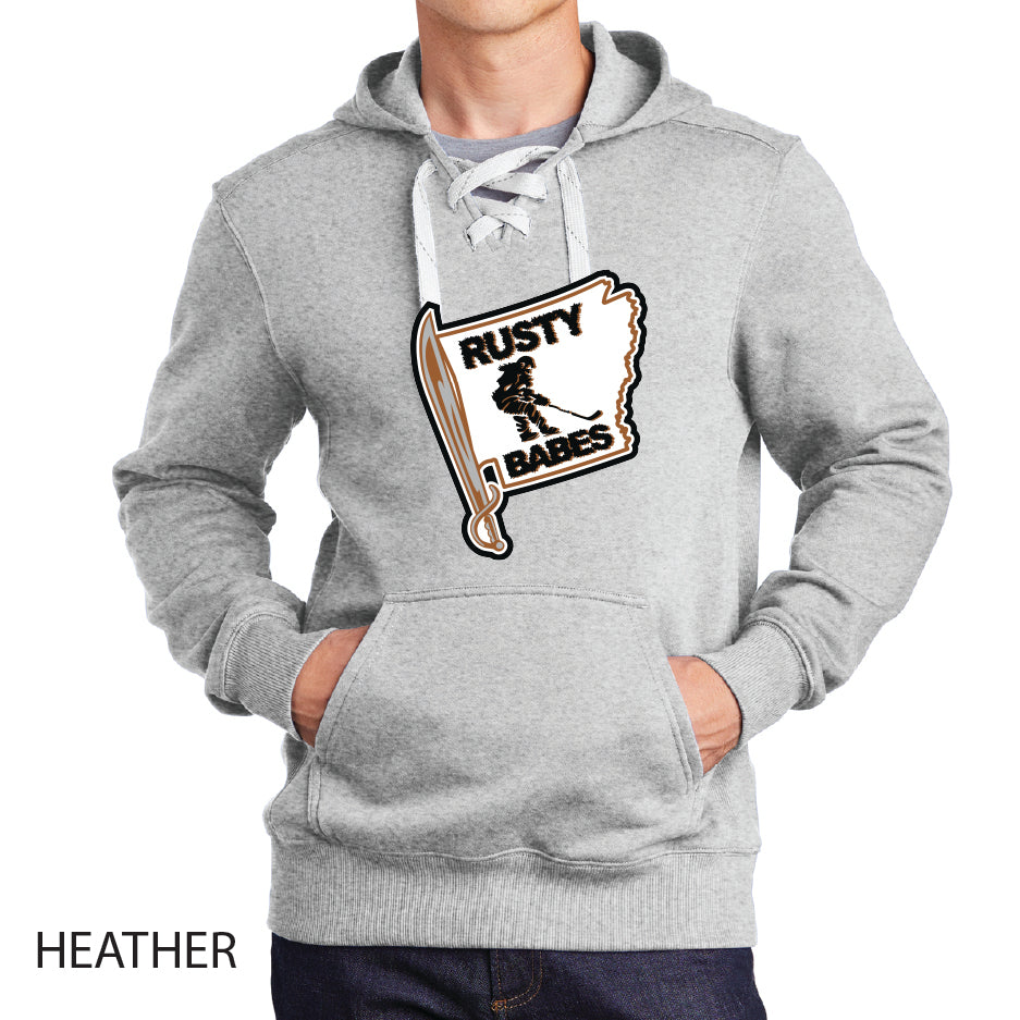 Rusty Babes Sport-Tek Lace Up Pullover Hooded Sweatshirt