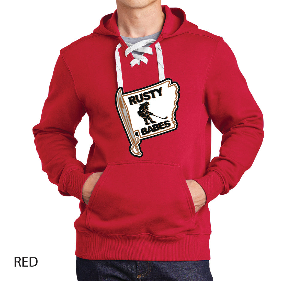 Rusty Babes Sport-Tek Lace Up Pullover Hooded Sweatshirt