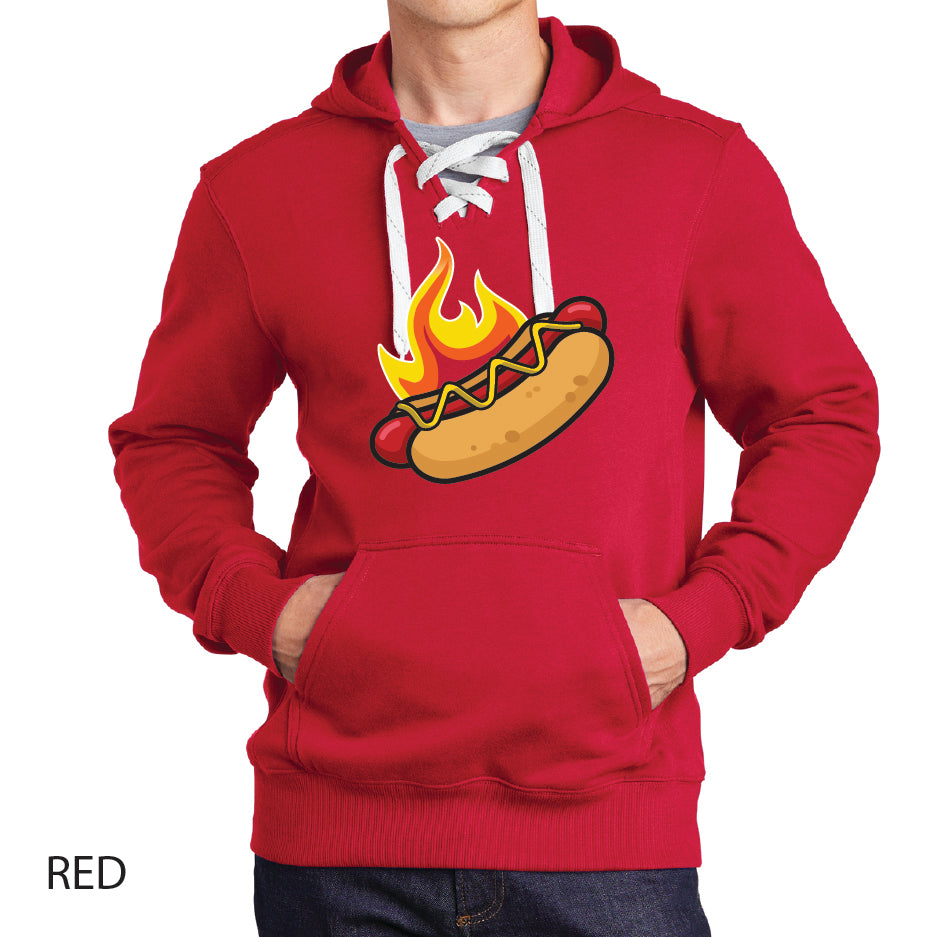 Hotdogs Sport-Tek Lace Up Pullover Hooded Sweatshirt