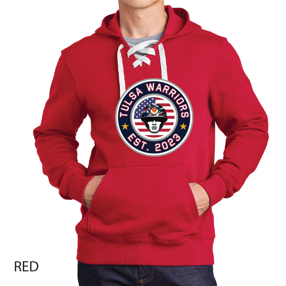 Tulsa Warriors Sport-Tek Lace Up Pullover Hooded Sweatshirt