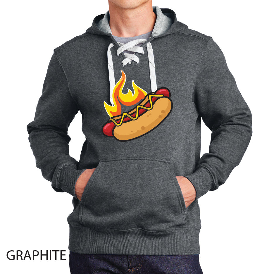 Hotdogs Sport-Tek Lace Up Pullover Hooded Sweatshirt