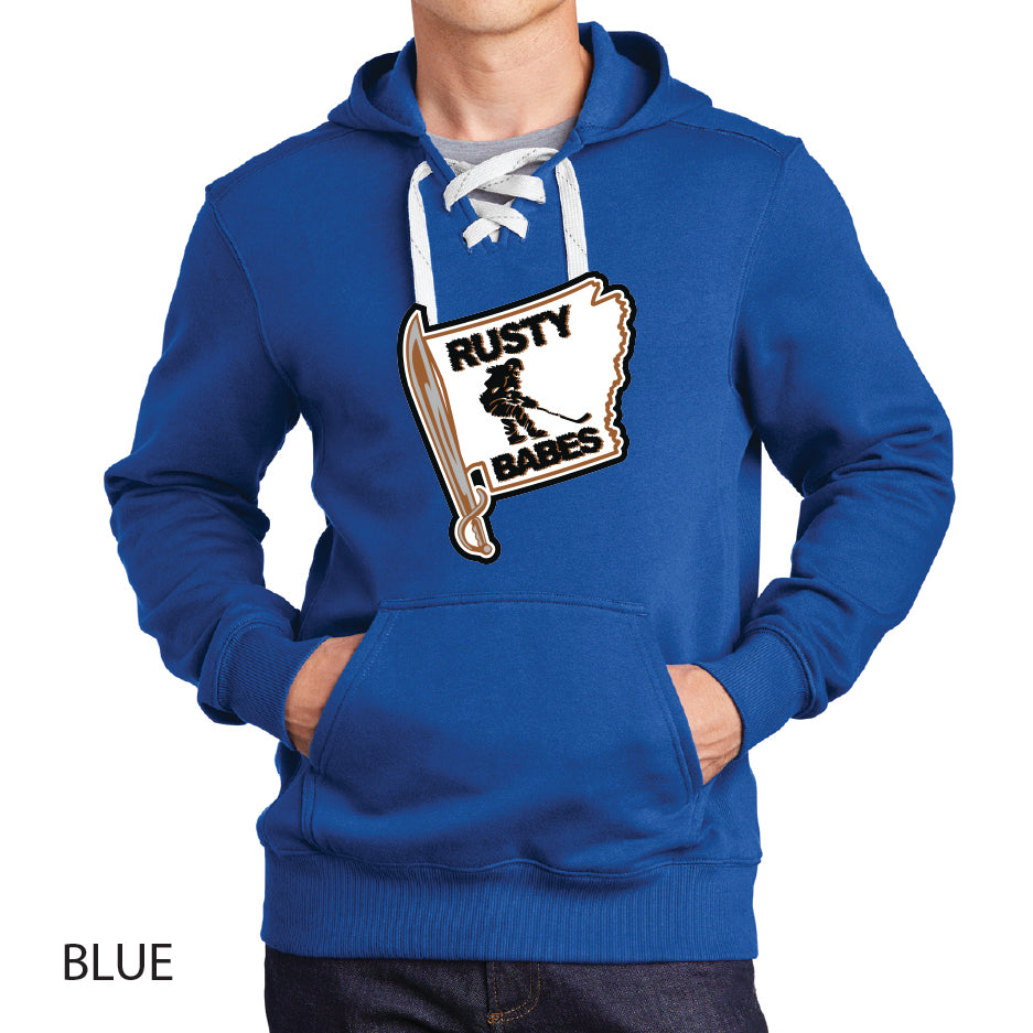Rusty Babes Sport-Tek Lace Up Pullover Hooded Sweatshirt