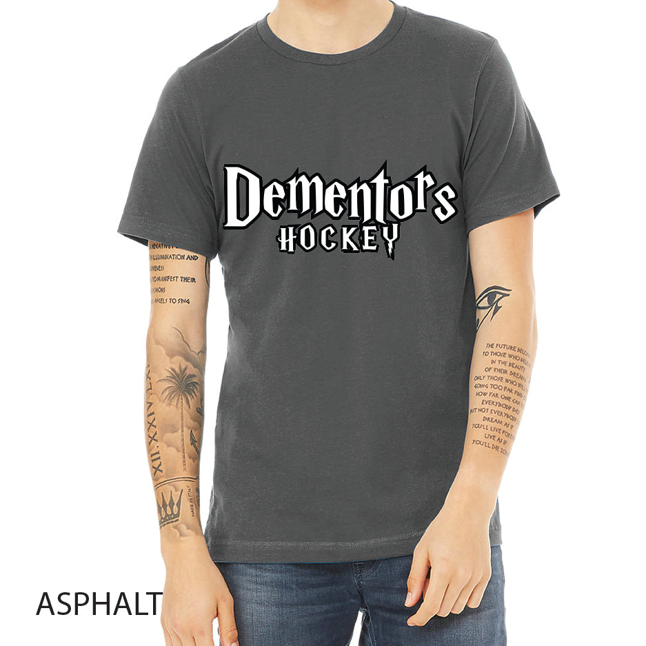 Dementors Unisex Jersey Tee Crewneck T-Shirt Word Logo