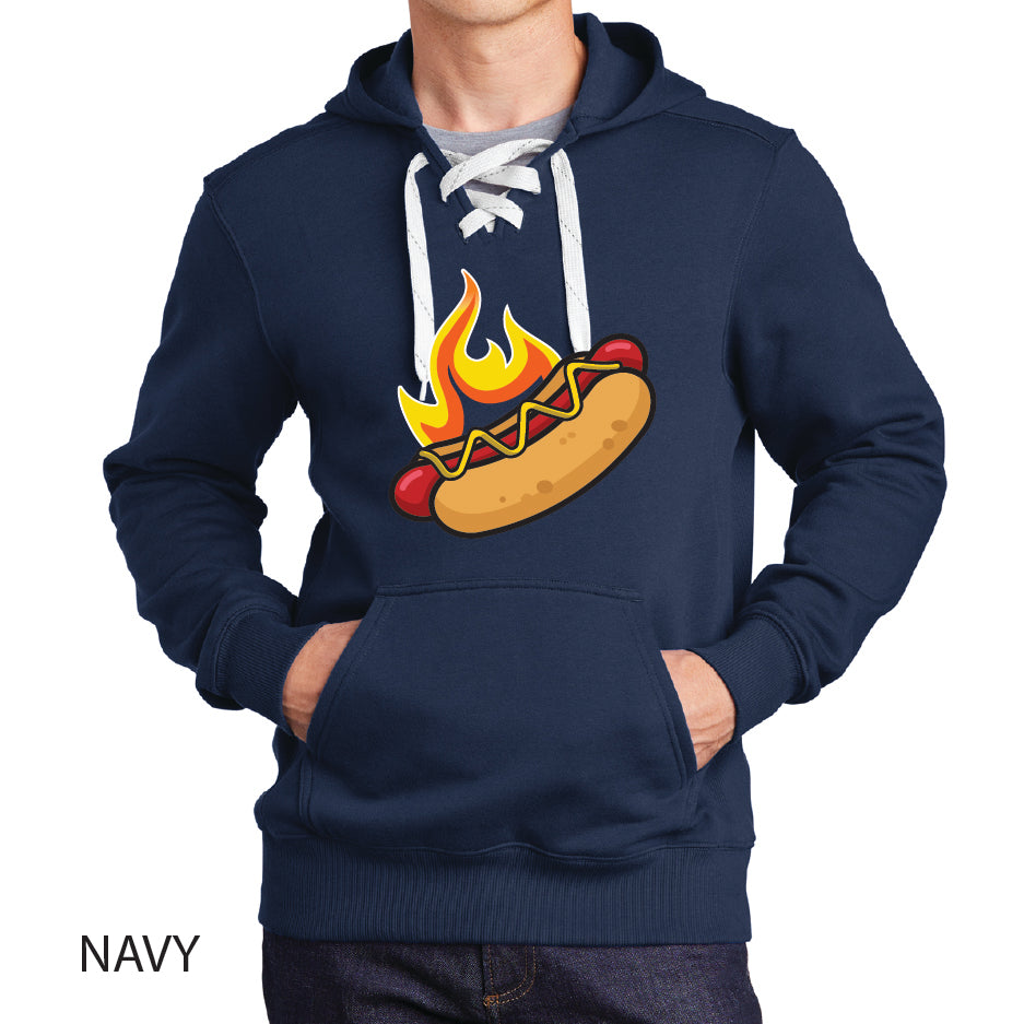 Hotdogs Sport-Tek Lace Up Pullover Hooded Sweatshirt