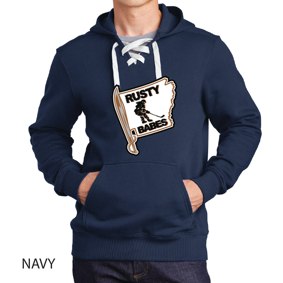 Rusty Babes Sport-Tek Lace Up Pullover Hooded Sweatshirt