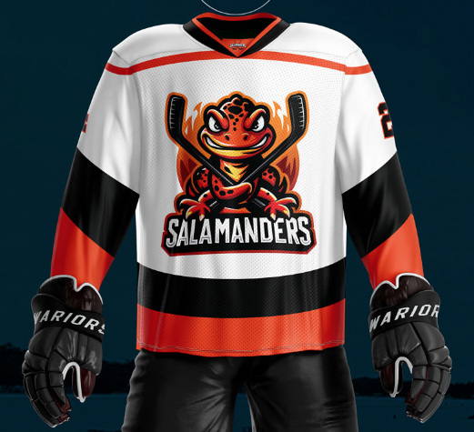 Salamanders White Jersey - Customizable Name/Number