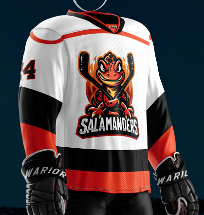 Salamanders White Jersey - Customizable Name/Number