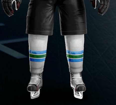 Narwhals White Hockey Socks