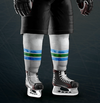 Narwhals White Hockey Socks
