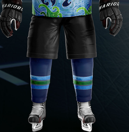 Narwhals Blue Hockey Socks