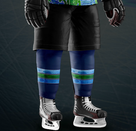 Narwhals Blue Hockey Socks