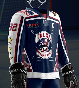 Tulsa Warriors Sublimated Blue Jersey