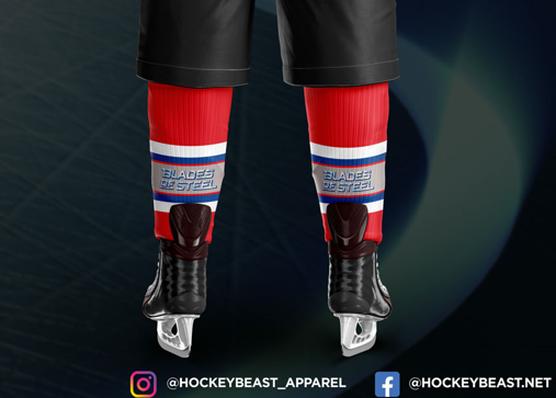 Blades of Steel Socks - Red