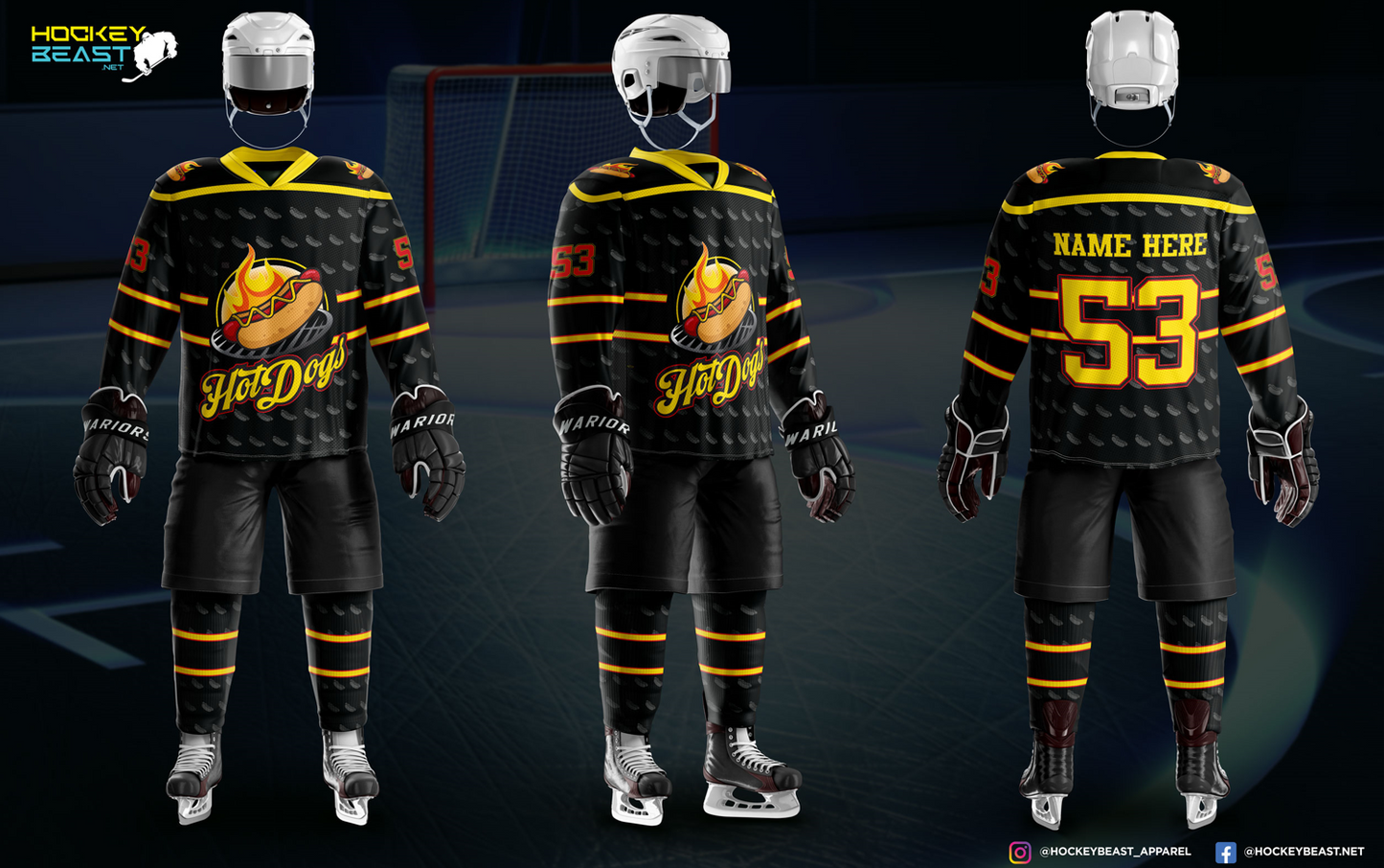 Hotdogs Black Socks
