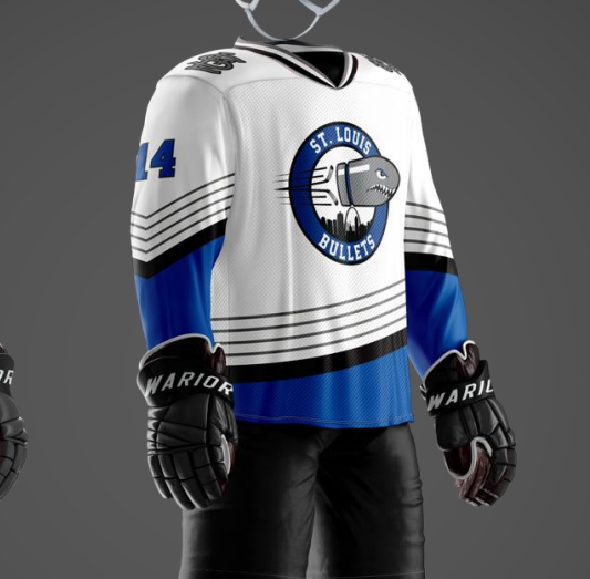 Bullets Sublimated White Jersey