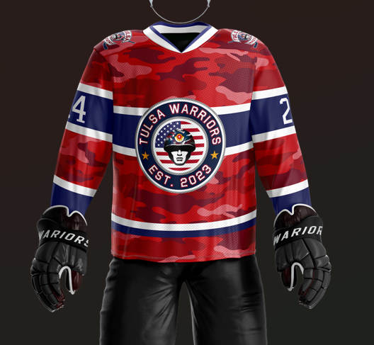 Tulsa Warriors Sublimated Red Jersey