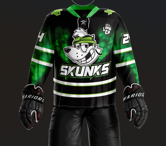 Skunks Sublimated Black Jersey