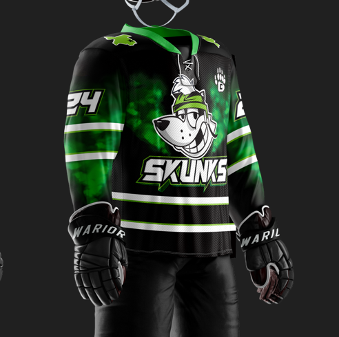 Skunks Sublimated Black Jersey