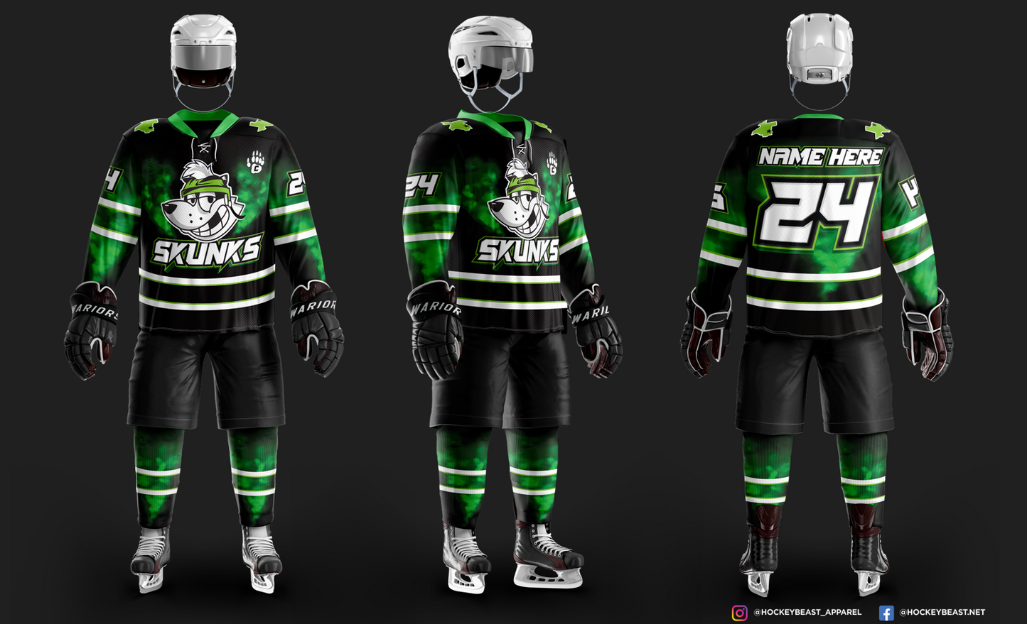 Skunks Sublimated Black Jersey