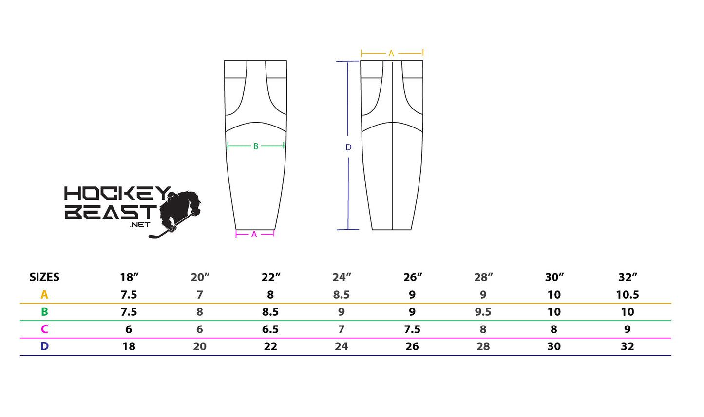 Narwhals White Hockey Socks