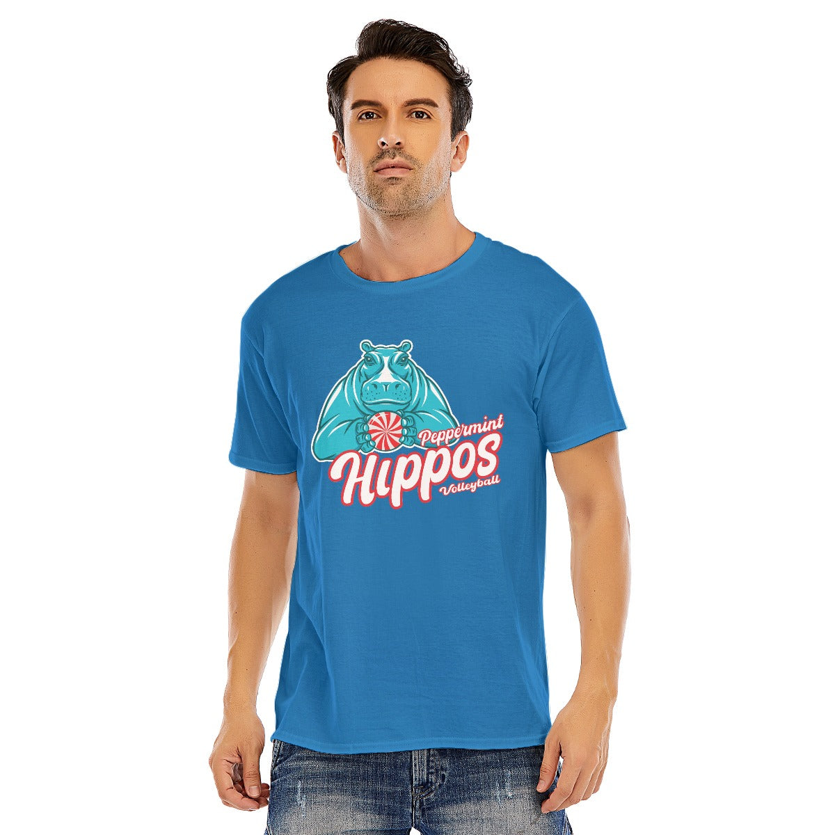 Peppermint Hippo Unisex Short Sleeve T-shirt