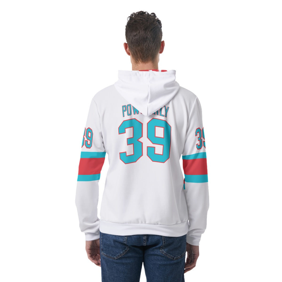 White Peppermint Hippo Light Weight hoodie - Customizable
