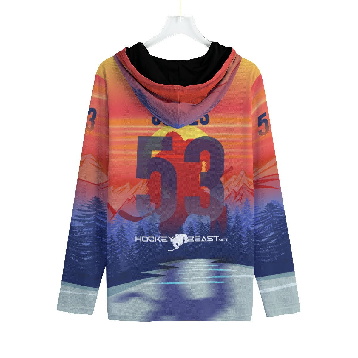 HockeyBeast Customizable Long Sleeve Pullover Hoodie Unisex