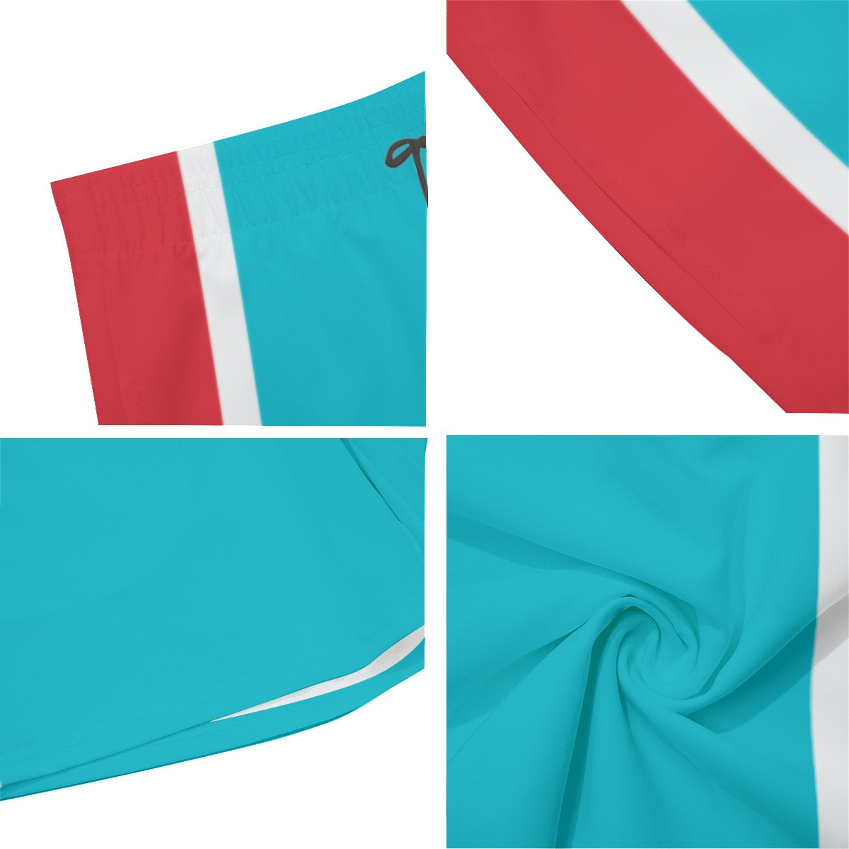 Peppermint Hippos Men's Shorts With Elastic Waist