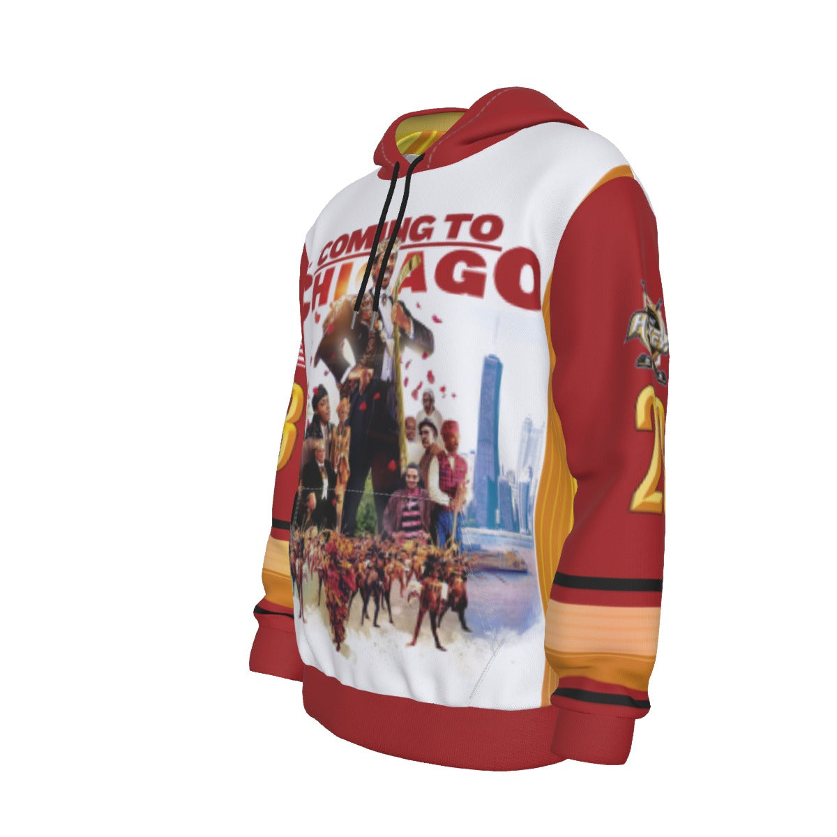 Coming to Chicago Customizable Light-Weight Hoodie