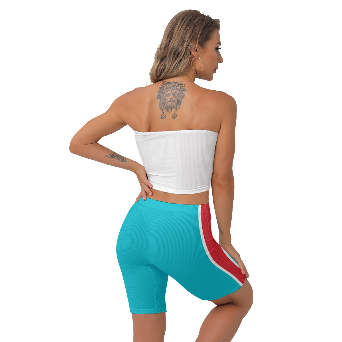 Peppermint Hippos Women's Biker Shorts