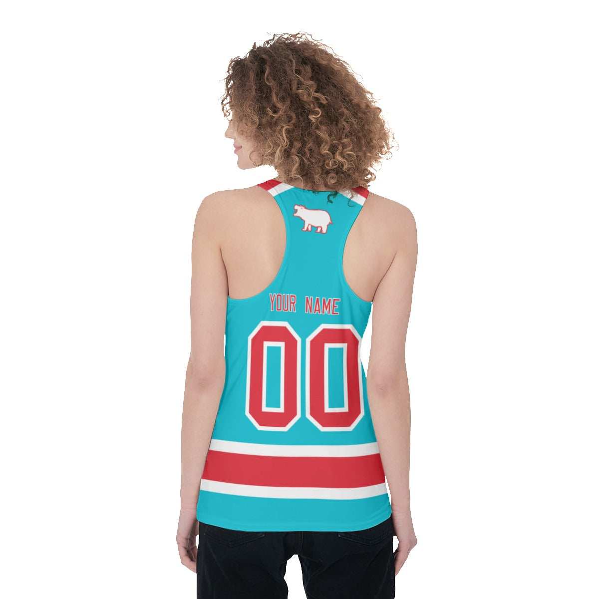 Peppermint Hippos Women's Racerback Tank Top