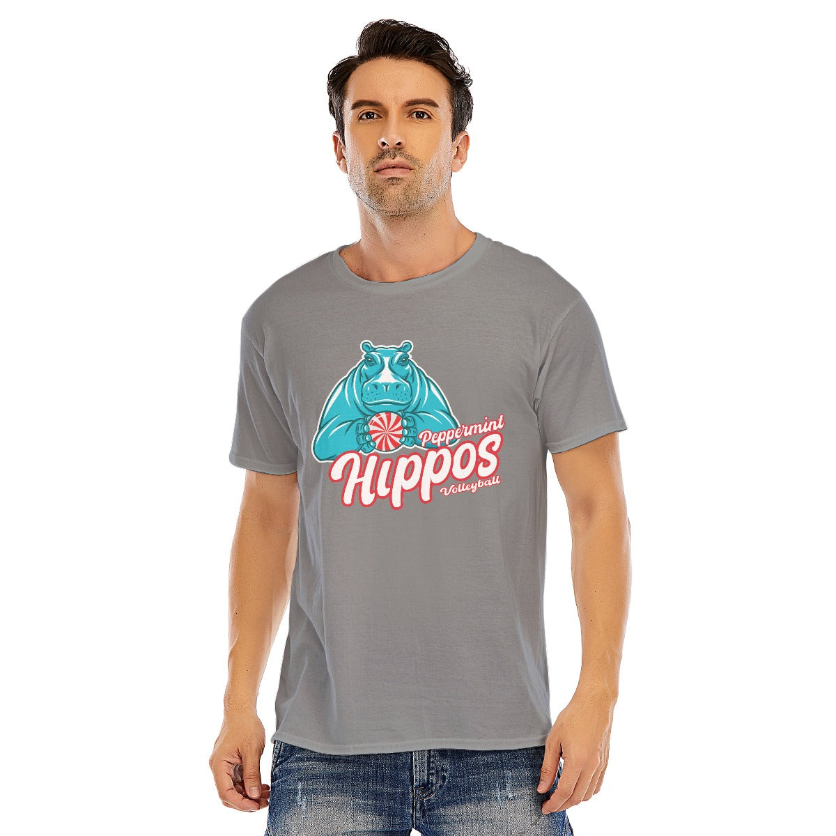 Peppermint Hippo Unisex Short Sleeve T-shirt