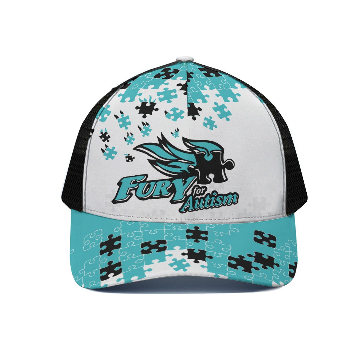 Fury PFA Unisex Peaked Cap With Black Half-mesh