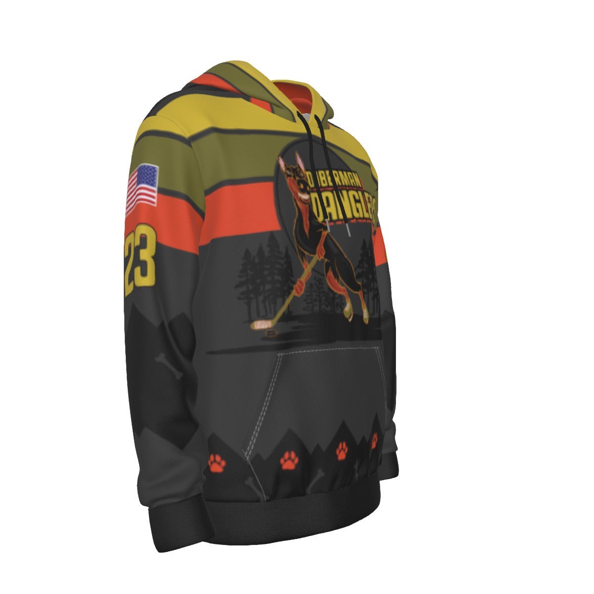 Doberman Danglers Customizable Light-Weight Hoodie