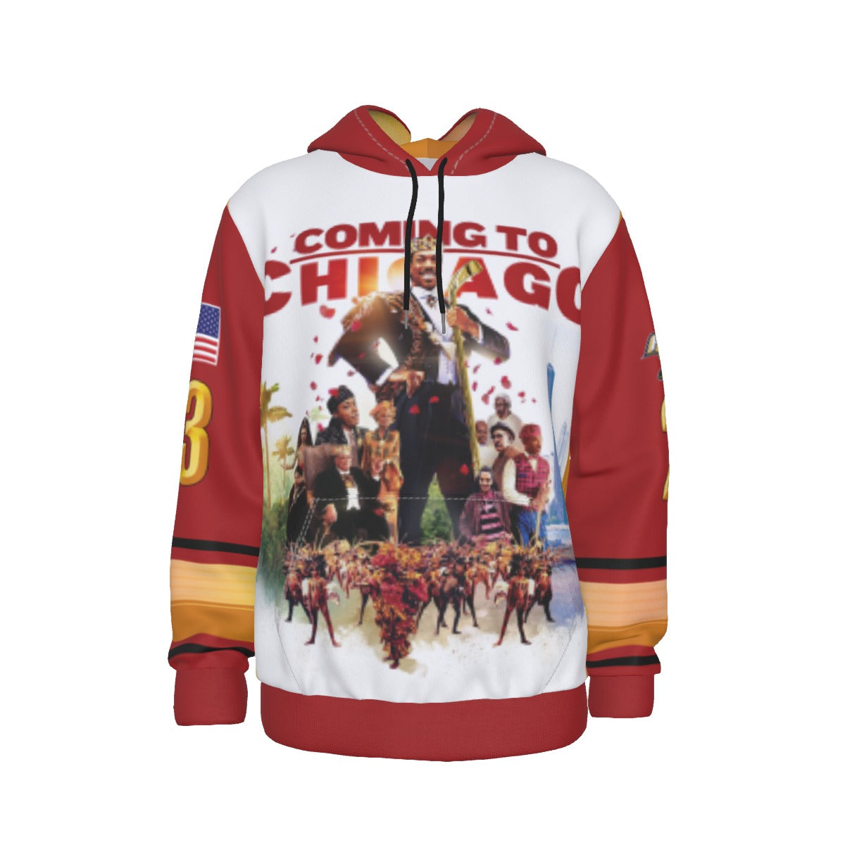 Coming to Chicago Customizable Light-Weight Hoodie