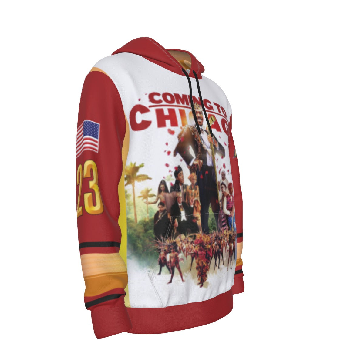 Coming to Chicago Customizable Light-Weight Hoodie