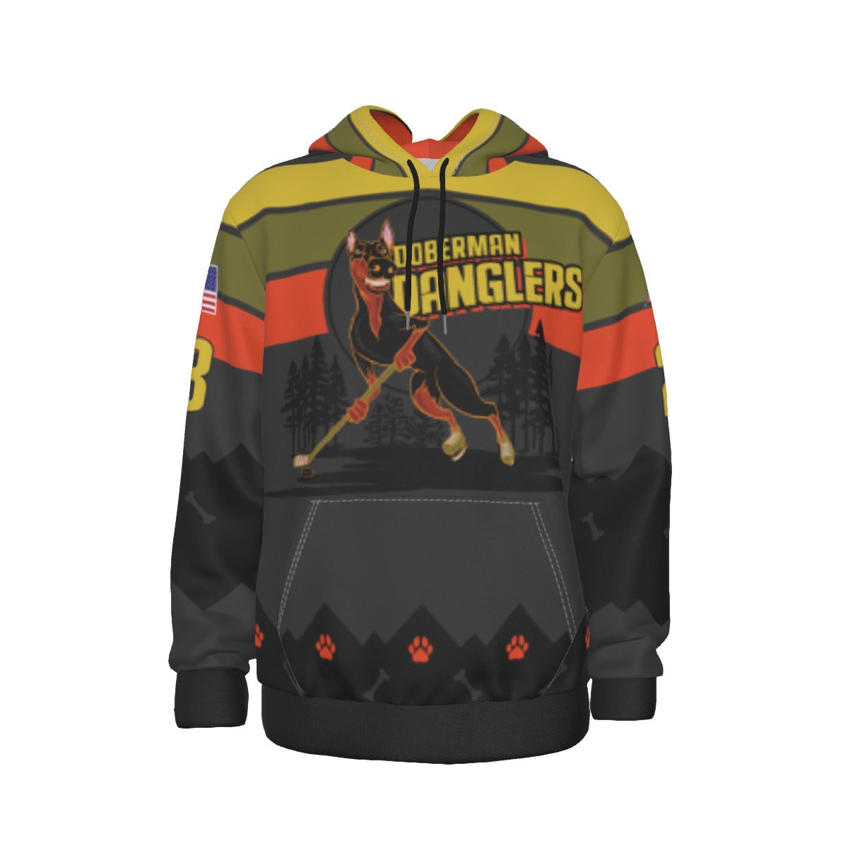 Doberman Danglers Customizable Light-Weight Hoodie