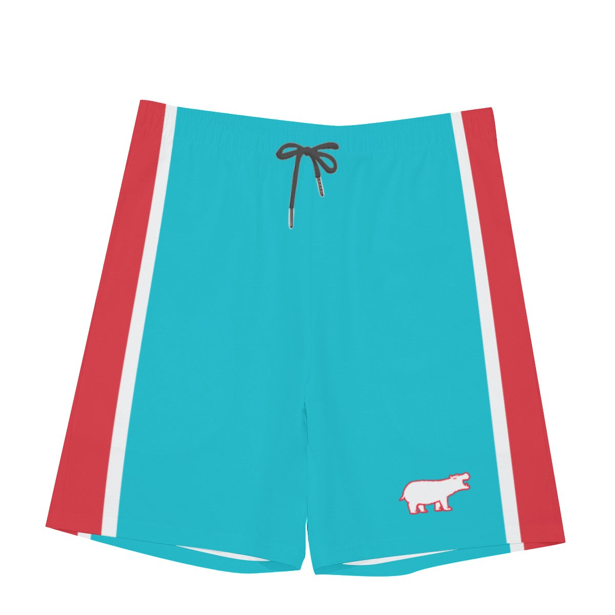 Peppermint Hippos Men's Shorts With Elastic Waist
