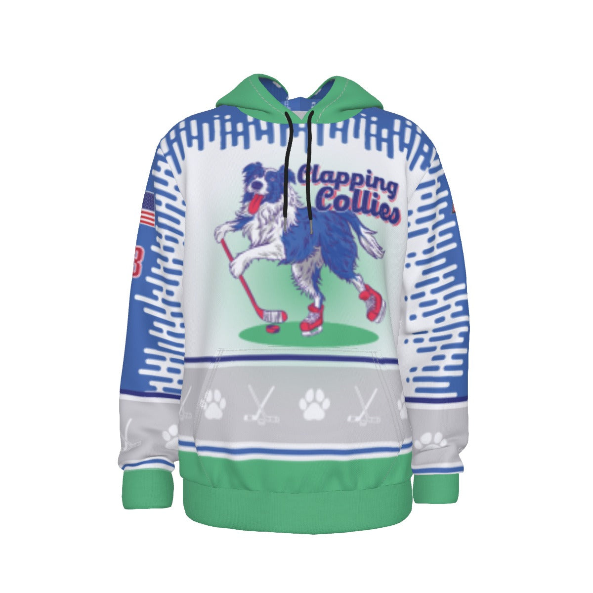 Clapping Collies Customizable Light-Weight Hoodie