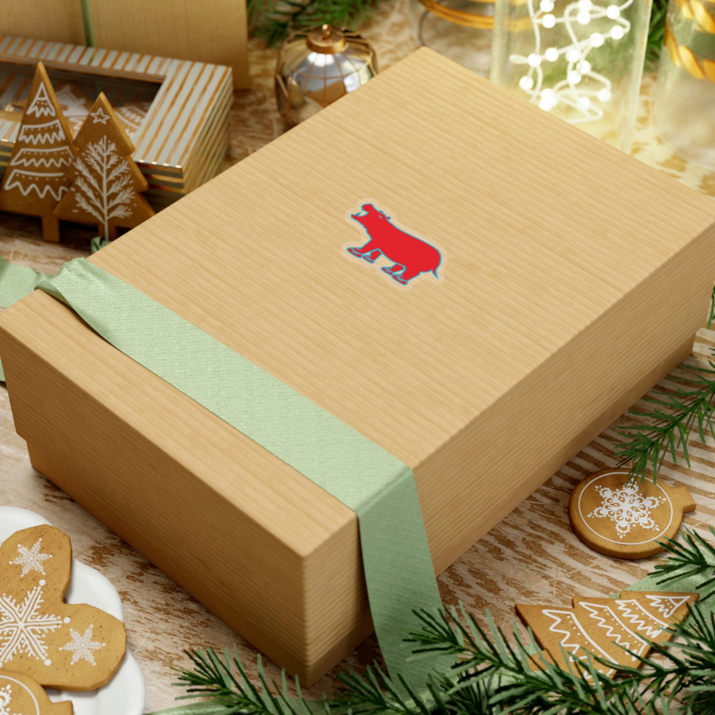 Red Hippo Sticker - Indoor