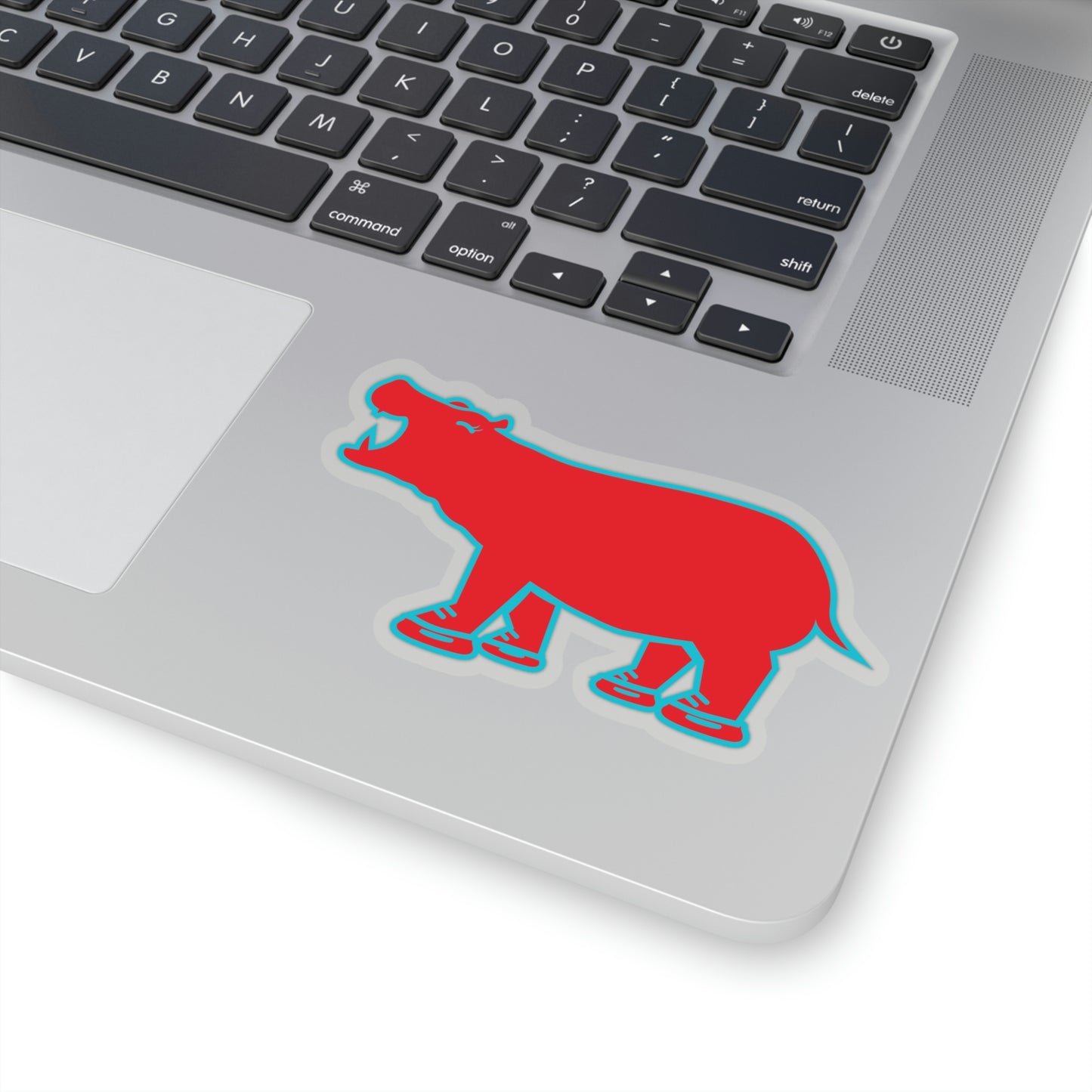Red Hippo Sticker - Indoor