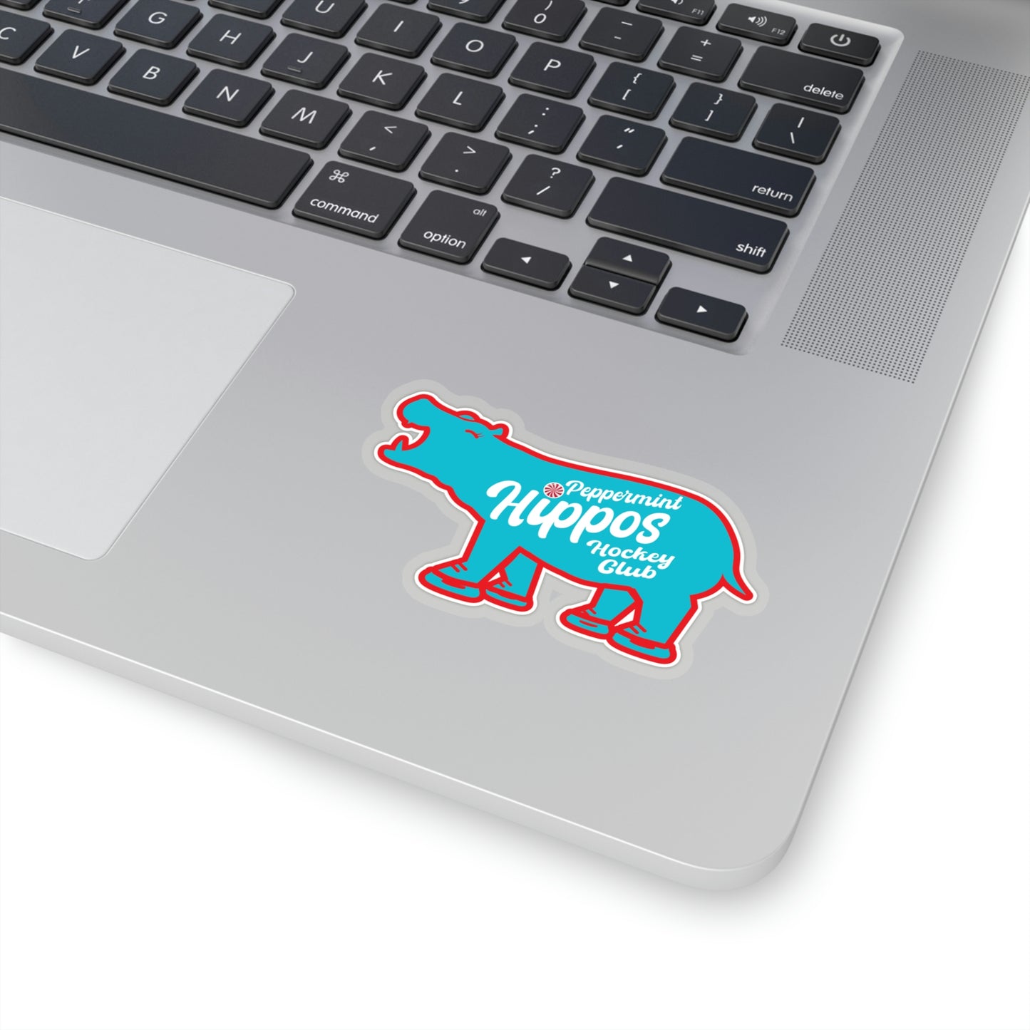 Blue hippo Peppermint Hippo Decal - Outdoor