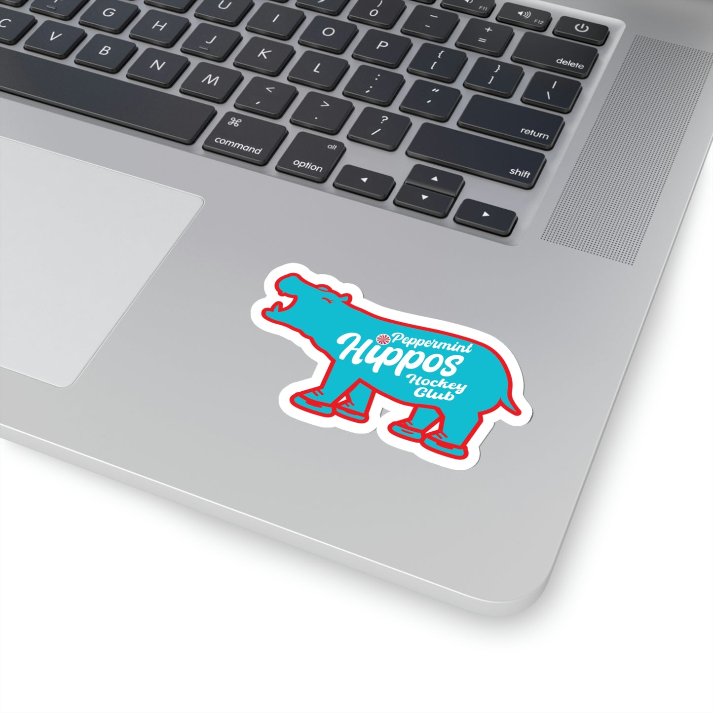Blue hippo Peppermint Hippo Decal - Outdoor