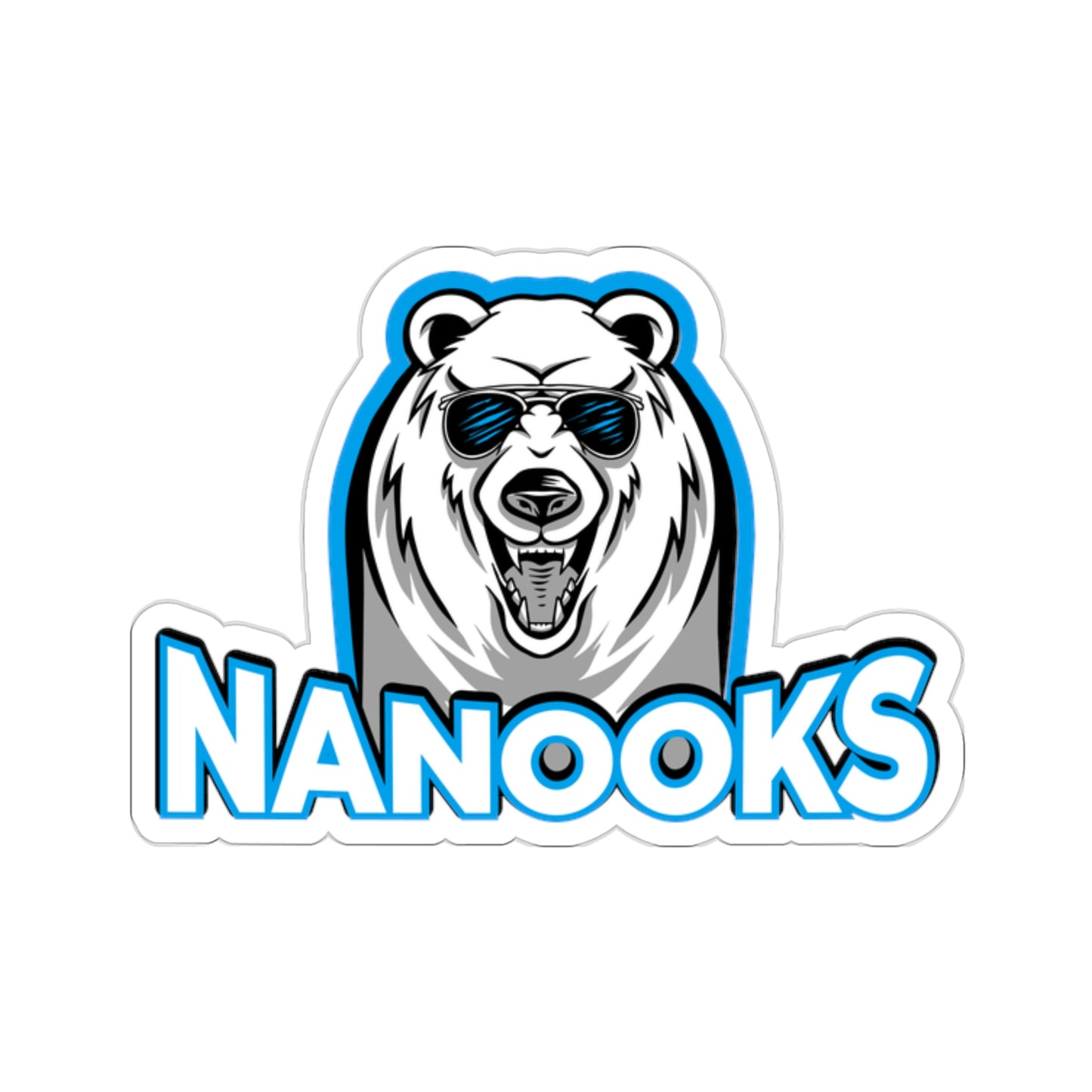 Nanook (no hockey text) Kiss-Cut Stickers