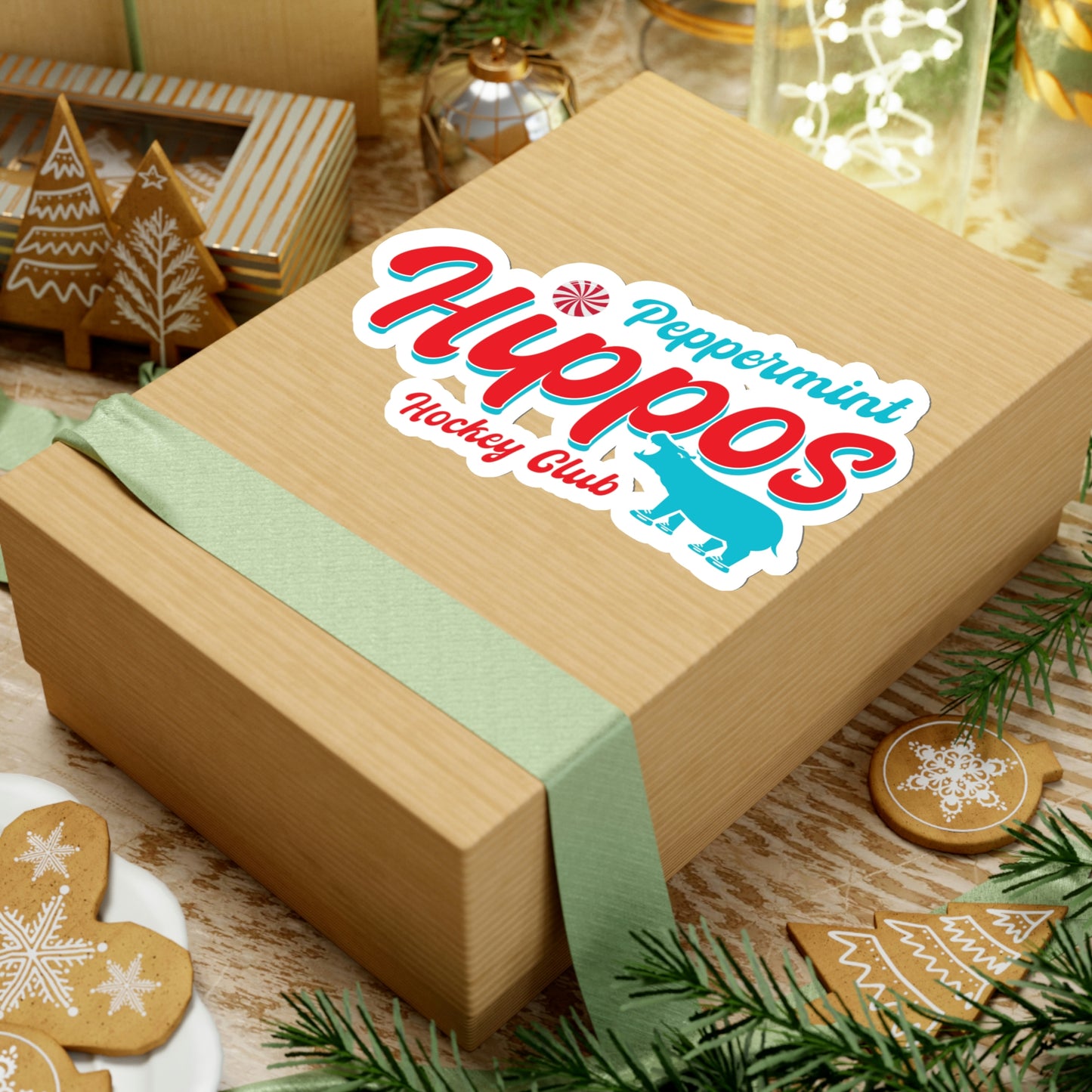 Peppermint Hippo Decal - Outdoor