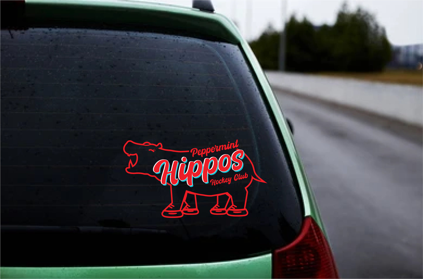 Hippo Car Decal