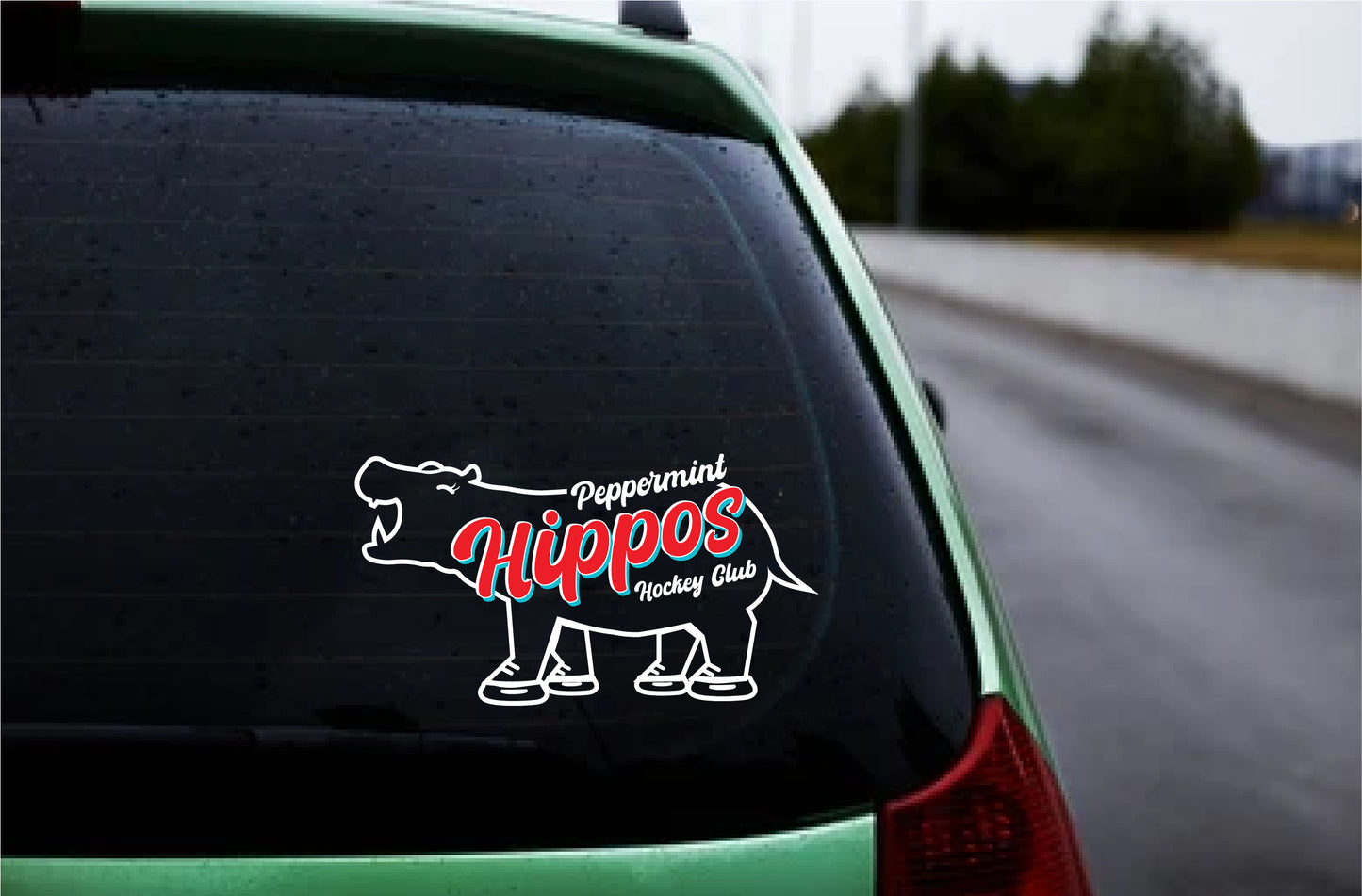 Hippo Car Decal